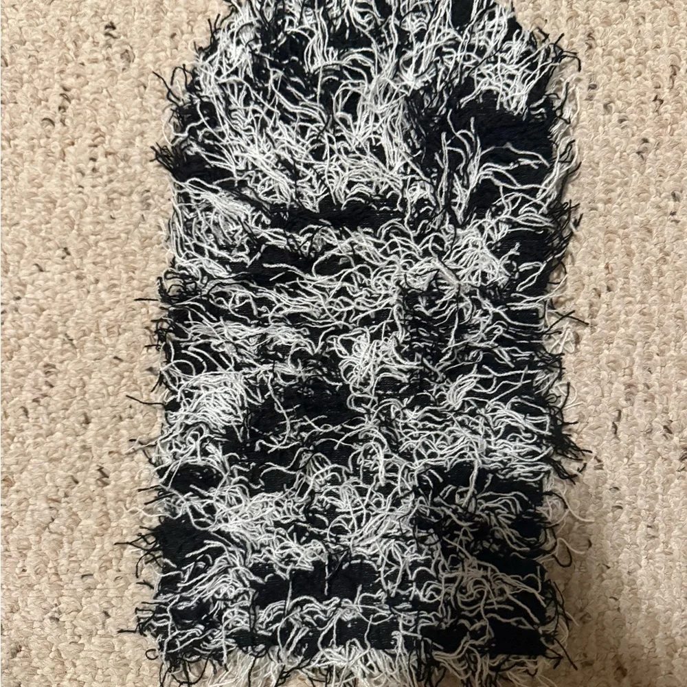 Black and White Textured Balaclava